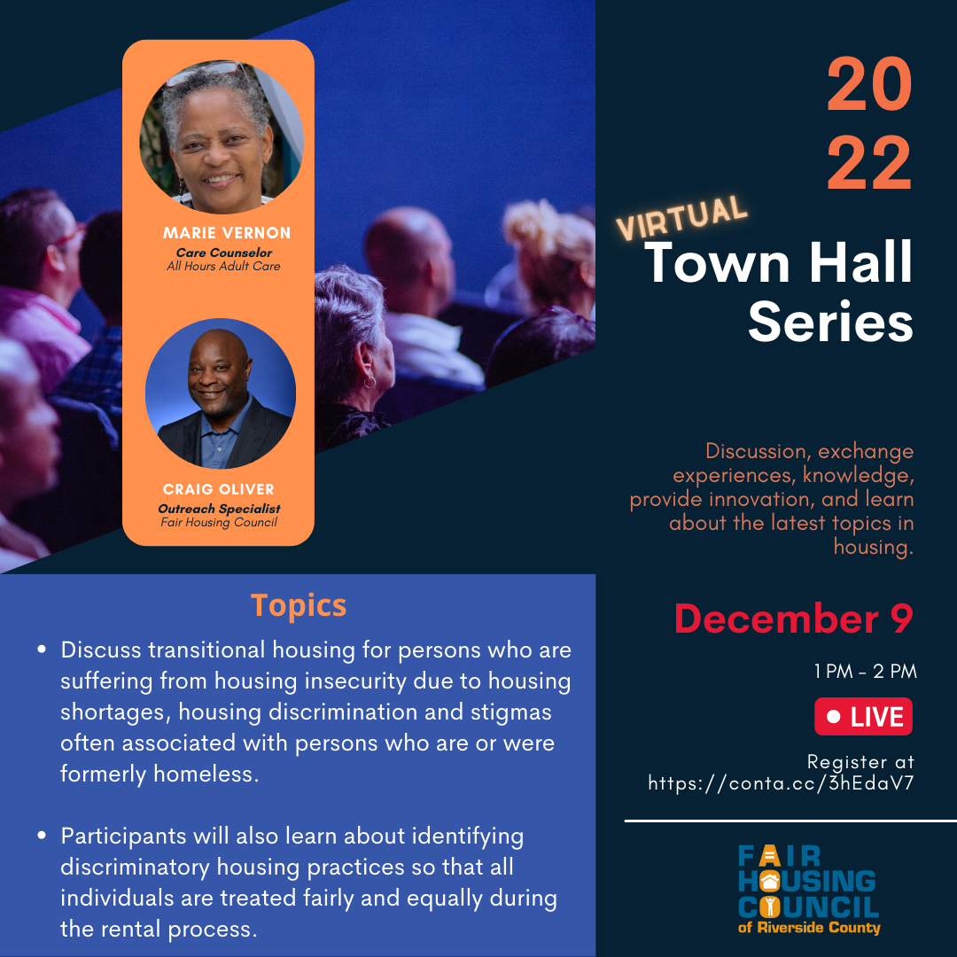 Fair Housing Town Hall Series December 9