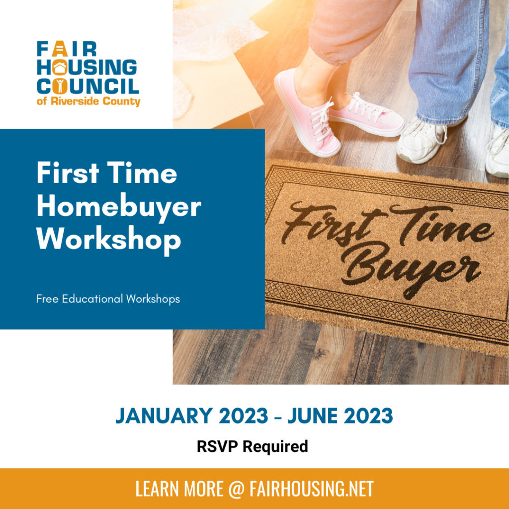 First Time Homebuyer Workshops Jan-Jun 2023